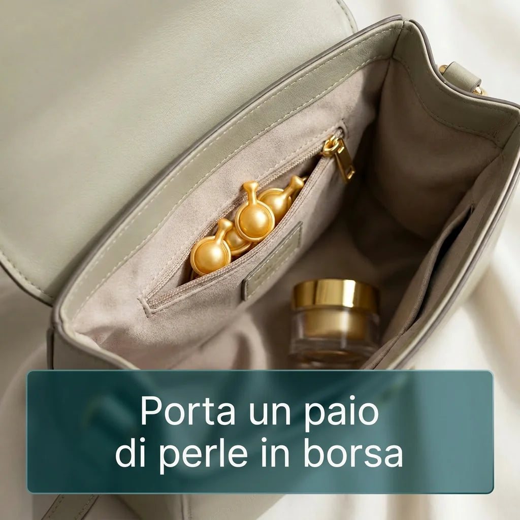 Porta un paio di perle in borsa